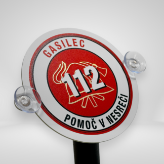 Značka Gasilec 112 - zlata čelada